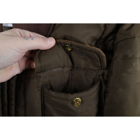 Vtg 70s 80s Bob Allen Mens XL Thrashed Suede Trim Shooting Hunting Jacket USA - Picture 6 of 16